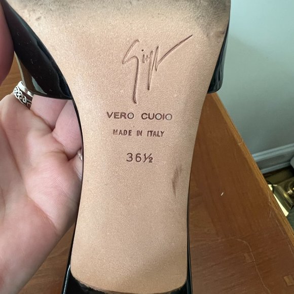 Giuseppe Zanotti for Saks Fifth Avenue Black Patent HeelsSize EU 36 1/2 - Picture 7 of 7